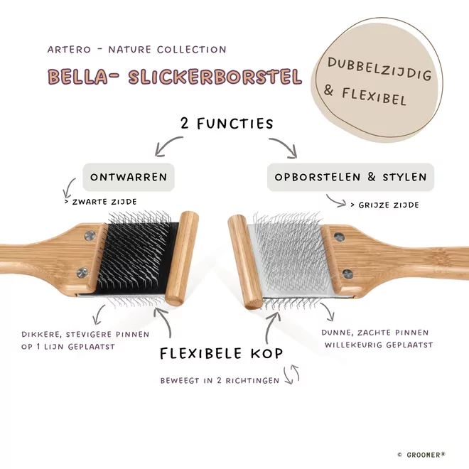 Houten slickerborstel